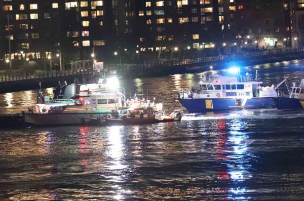 Scene of the crash in the river
